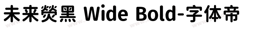 未来熒黑 Wide Bold字体转换
